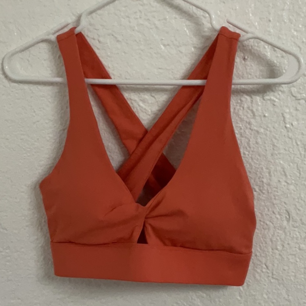 Fabletics Orange Sports Bra